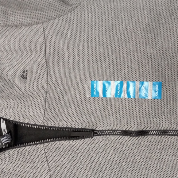 GREY AND BLACK RBX X-TRAIN ZIP UP, HOODED SWEAT SHIRT WITH POCKETS - Picture 11 of 11